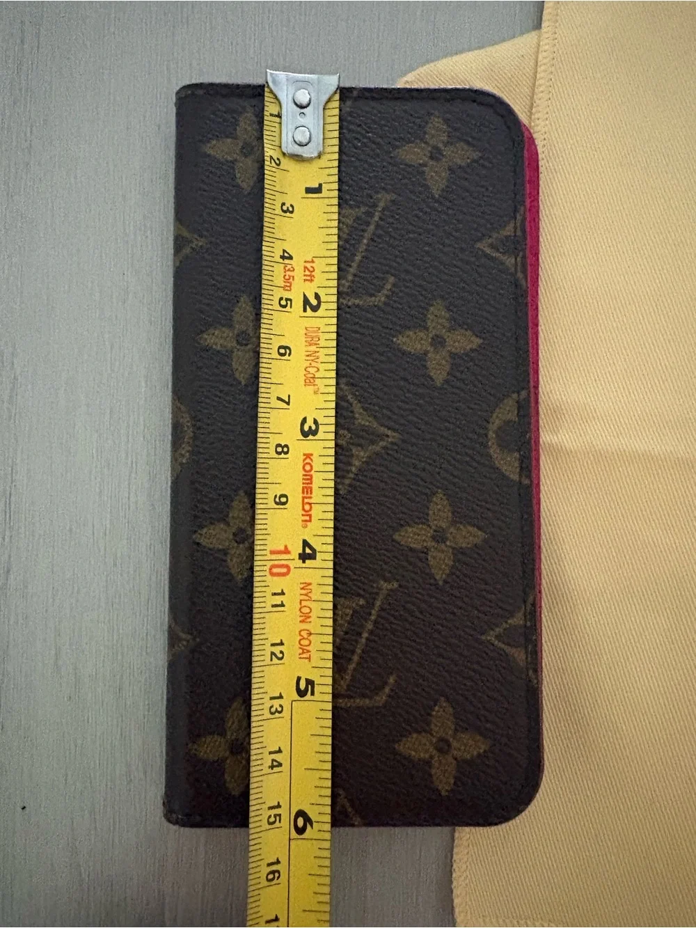 Louis Vuitton Monogram I Phone C/ XS  Case with Pink Trim